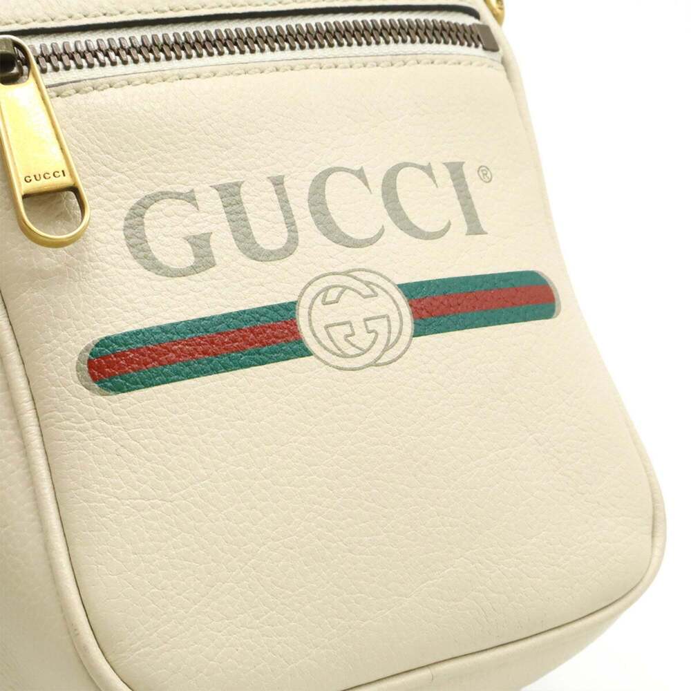 GUCCI White Leather Pochette Shoulder Bag - Picture 9 of 9